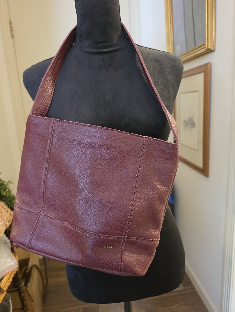The Sak Women's Leather Tote in Burgundy